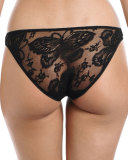 Madame Butterfly Brazilian Bikini Briefs, Black