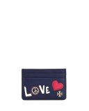 Peace & Love Slim Card Case