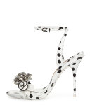 Lilico Floral Polka-Dot Sandal, Black/White