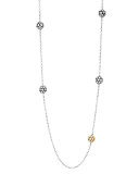 Dot Gold & Silver Ball Station Necklace, 36"