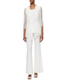 Stretch-Knit Wide-Leg Pants