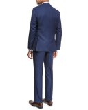 Textured Wool Two-Piece Suit, High Blue