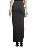 Yasmin Overlap Maxi Skirt, Charcoal