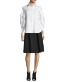 Double-Faced Box-Pleated Party Skirt