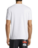 Woodgrain-Print Short-Sleeve T-Shirt