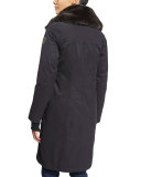 Lady Taylor Coat with Removable Fur Collar 