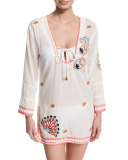 Embroidered Caftan Coverup