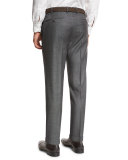 Super 130s Wool Sharkskin Trousers