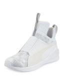 Fierce Mesh High-Top Sneaker, White