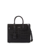 Sac de Jour Nano Leather Satchel Bag, Black