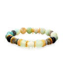 Amazonite & Labradorite Bead Bracelet