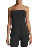 Foxglove Strapless Ponte Tunic, Black
