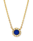 Lapis & Diamond Eye Pendant Necklace