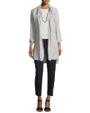 Rumpled Kimono Coat, Silver