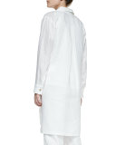 Long-Sleeve Linen Duster, Petite