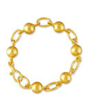 Balloon Ball & Chain Bracelet in 24K Gold