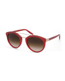 Dalziel Gradient Cat-Eye Sunglasses, Red