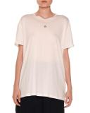 Star-Embroidered Crewneck Tee, Pure White