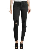 Nico Distressed Mid-Rise Skinny Jeans, Ravage
