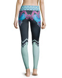 Graphic Printed Sport Leggings, Cleo