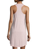 Dot-Print Racerback Nightgown, Pink Pattern