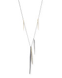 Miss Havisham Kinetic Gunmetal Spear Necklace with Crystals