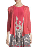 4-Way Linen-Blend Cardigan, Spiced Rose, Petite