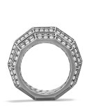 Stax Cage Ring with Rubies & Diamonds in Sterling Silver