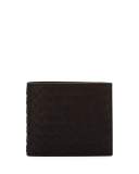 Woven Leather Bi-Fold Wallet