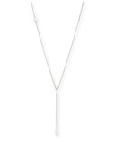 18K White Gold Diamond Melee Matchstick Necklace