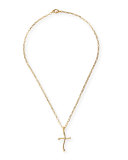 Piripono 18K Yellow Gold Cross Necklace with Diamonds