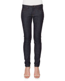 Five-Pocket Skinny-Leg Denim Jeans, Blue Raw