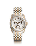  Mid-Size Two-Tone Stainless Steel Preseley Glitz Watch