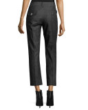 Bowie Denim Crop Pants, Blue