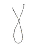 Sterling Silver & 18K Caviar Station Necklace, 16"