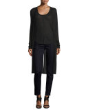 Azella Pintucked Skinny Jeans, Dark Knight Wash