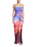 Horizon Printed Silk Pareo