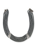 Night Star Hematite & Black Spinel Choker Necklace