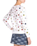 Tanami Flower Crewneck Sweatshirt, White