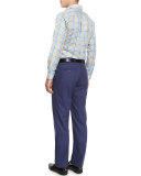 Melange Check Long-Sleeve Sport Shirt
