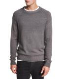 Raglan Wool-Cashmere Crewneck Sweater