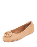 Minnie Travel Logo Ballerina Flat, Light Oak