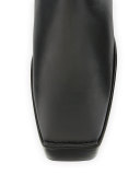 Wayio Leather Super Platform Bootie, Noir