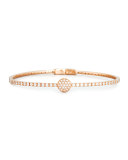 Pavé Diamond Disc Bracelet in 18K Rose Gold