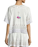 Ina Prairie Lace Top, White