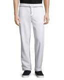 Big T Wide-Leg Sweatpants, Optic White