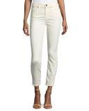 Brushed Sateen Skinny Ankle Jeans