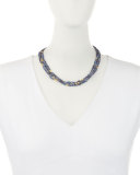 Blue Rain Flurries Three-Strand Necklace