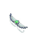Scarab Sapphire & Diamond Two-Finger Ring, Size 54