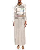 Long Pleated Skirt, Petite